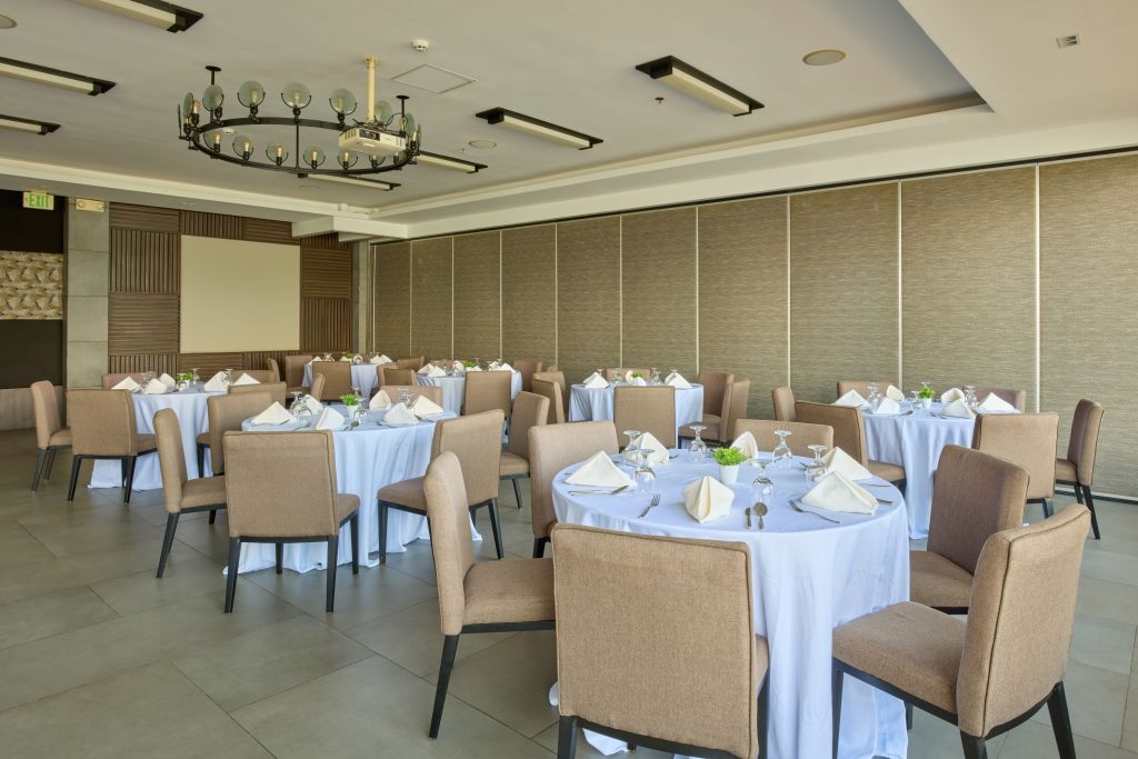 conference room lunch set up